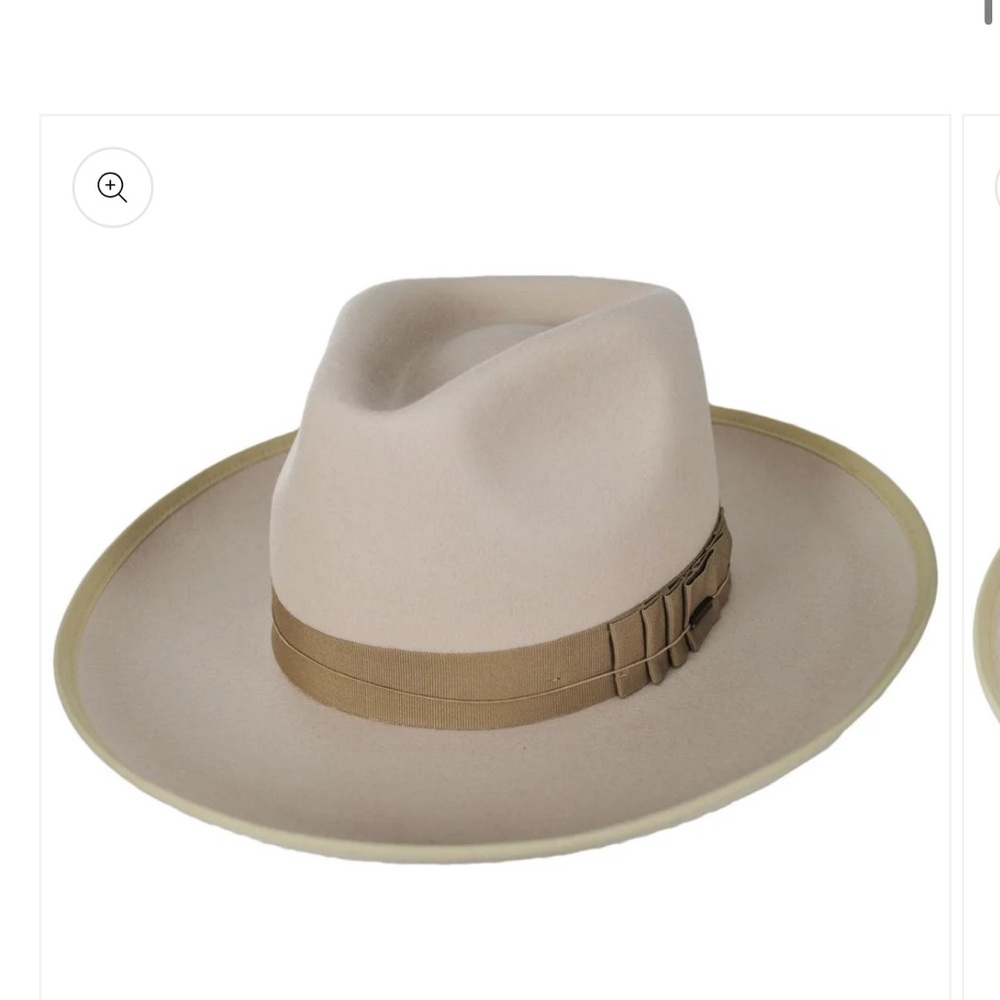 Brixton Cream Fedora with Tan Band